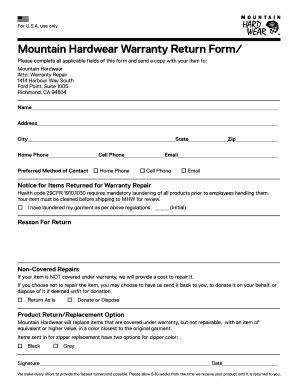 mountain warehouse returns label.